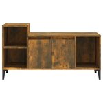vidaXL Meuble TV Chêne fumé 100x35x55 cm Bois d'ingénierie