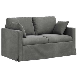 vidaXL Canapé Gris foncé 138 x 78 x 80 cm Velours