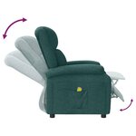 vidaXL Fauteuil de massage Vert foncé Tissu