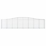 vidaXL Paniers à gabions arqués 9 Pièces 400x50x80/100 cm Fer galvanisé