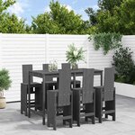 vidaXL Ensemble de bar de jardin 7 Pièces gris bois de pin massif