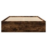 vidaXL Cadre de lit sans matelas chêne fumé 120x190 cm bois ingénierie