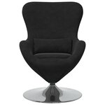 Chaise Oeuf vidaXL en Velours Noir