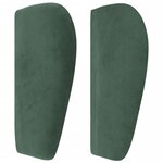 vidaXL Tête de lit avec oreilles Vert foncé 183x23x78/88 cm Velours