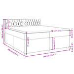 vidaXL Sommier à lattes de lit avec matelas Noir 200x200 cm Tissu
