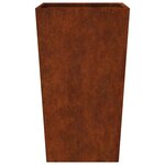 vidaXL Jardinières 2 Pièces 45x45x75 cm acier résistant aux intempéries