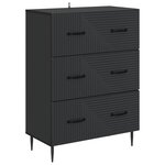 vidaXL Armoire à tiroirs Noir 66 x 34 5 x 89 5 cm Bois d'ingénierie