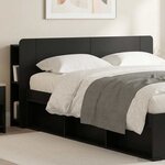 vidaXL Cabinet de Tête de Lit avec stockage Noir Bois d'ingénierie