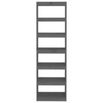 vidaXL Bibliothèque/Séparateur de pièce Gris 60x30x199 5 cm Pin massif
