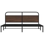 vidaXL Cadre de lit en métal sans matelas chêne marron 193x203 cm