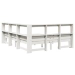 vidaXL Lit bibliothèque sans matelas blanc 140x200 cm bois pin massif