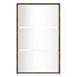 vidaXL Armoire à chaussures miroir 3niveaux Chêne marron 63x17x102 5cm