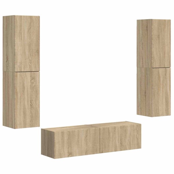 vidaXL Ensemble meuble TV 6 Pièces Chêne Sonoma Bois d'ingénierie