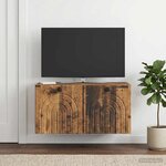 vidaXL Meuble TV mural Bois ancien 59 5 x 31 x 30 cm Bois d'ingénierie