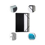 Trieur Ordonator 24 Compartiments Dos Extensible Alphabétiques Noir EXACOMPTA