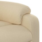 vidaXL Fauteuil inclinable en tissu crème