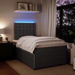 vidaXL Sommier à lattes de lit et matelas Gris foncé 120x200cm Velours