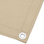 vidaXL Écran de balcon beige 75x700 cm 100  polyester oxford