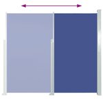 vidaXL Auvent latéral rétractable 120 x 300 cm Bleu