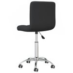 vidaXL Chaise pivotante de salle à manger Noir Tissu