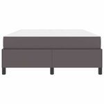 vidaXL Cadre de lit avec matelas Gris 140 x 200 cm tissu