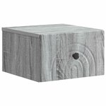 vidaXL Cabinet de chevet mural Sonoma gris 33 x 34 5 x 20 cm