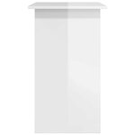 vidaXL Bureau Blanc brillant 80x45x74 cm Bois d’ingénierie