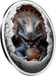 Pièce de monnaie en Argent g 16.81 Millésime 2025 Dinosauria TRICERATOPS