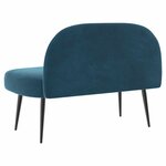 vidaXL Banc rembourré avec dossier Bleu 110 x 60 x 76 cm Velours