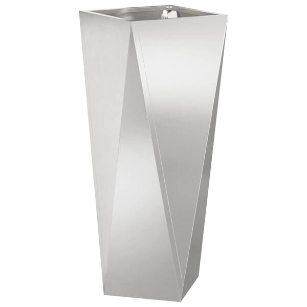 vidaXL Jardinière Argent 30 x 30 x 75 cm Acier inoxydable
