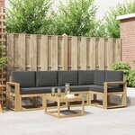 vidaXL Ensemble de canapés d'extérieur 6 Pièces Blanc et anthracite