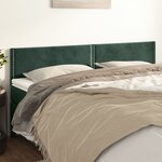 vidaXL Têtes de lit 2 Pièces Vert foncé 80x5x78/88 cm Velours
