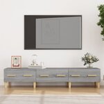 vidaXL Meuble TV Sonoma gris 150x34 5x30 cm Bois d'ingénierie