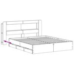 vidaXL Cadre de lit avec rangement Sonoma gris 180 x 200 cm