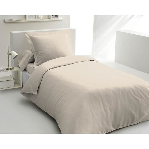 Parure de couette 140 x 200 cm - beige crème