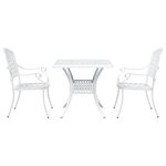 vidaXL Ensemble de tables de jardin 3 Pièces Blanc 80 x 80 x 75 cm