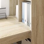 vidaXL Bureau Chêne sonoma 122 x 67 x 145 cm Bois d'ingénierie