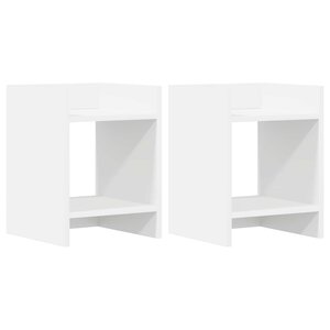 vidaXL Support de Plante 2 Pièces Blanc 30 x 30 x 40 cm Bois d’ingénierie