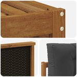 vidaXL Ensemble de canapés d'extérieur 8 pc Naturel et Anthracite