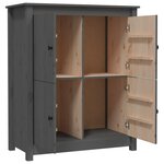vidaXL Buffet Gris 83x41 5x100 cm Bois massif de pin