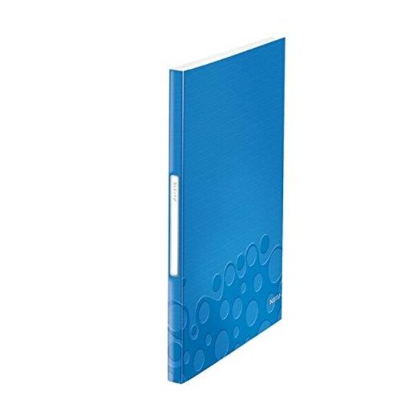 Reliure WOW protège-documents PP 40 pochettes 80 vues Bleu Métallisé LEITZ