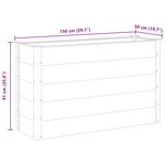 vidaXL Lit surélevé de jardin WPC 150x50x91 cm Gris