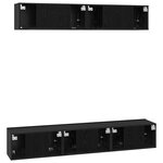 vidaXL Ensemble meuble TV Autre 5 Pièces Chêne Noir 80 x 30 x 30 cm