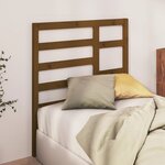vidaXL Tête de lit Marron miel 81x4x104 cm Bois massif de pin