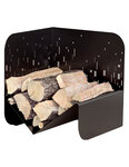 THIRARD - Range bûches noir pour intérieur et extérieur Bristol  acier  433x500mm - THIRARD