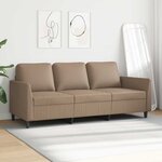 vidaXL Canapé à 3 places Cappuccino 180 cm Similicuir