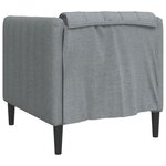 vidaXL Fauteuil gris clair tissu