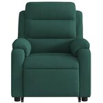 vidaXL Fauteuil de massage inclinable Vert foncé Velours