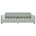 vidaXL Lit de jour avec lit gigogne gris clair 90x190 cm velours
