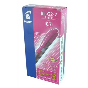 Stylo bille à encre Gel G2 07 Pointe Moyenne Rose x 12 PILOT